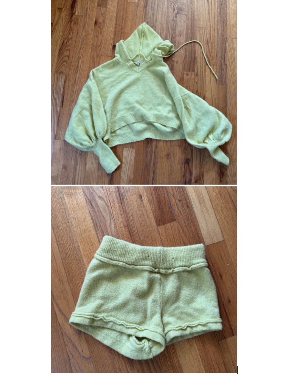 Free People Light Green Sweater Set